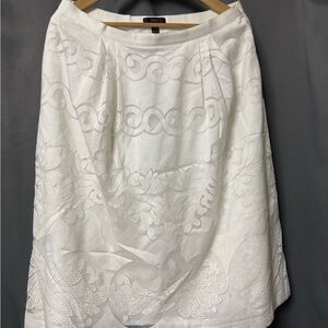 J. Crew White A-Line Skirt